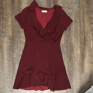 Altar’d State; burgundy mini dress; size L